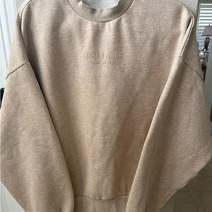 Essentials Men's Beige Crewneck Sweater